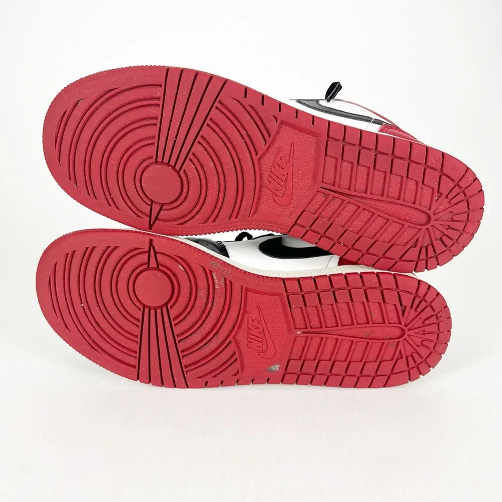 Nike Air Jordan 1 Low Bred Toe Black Red Athletic Sneakers Shoes Youth